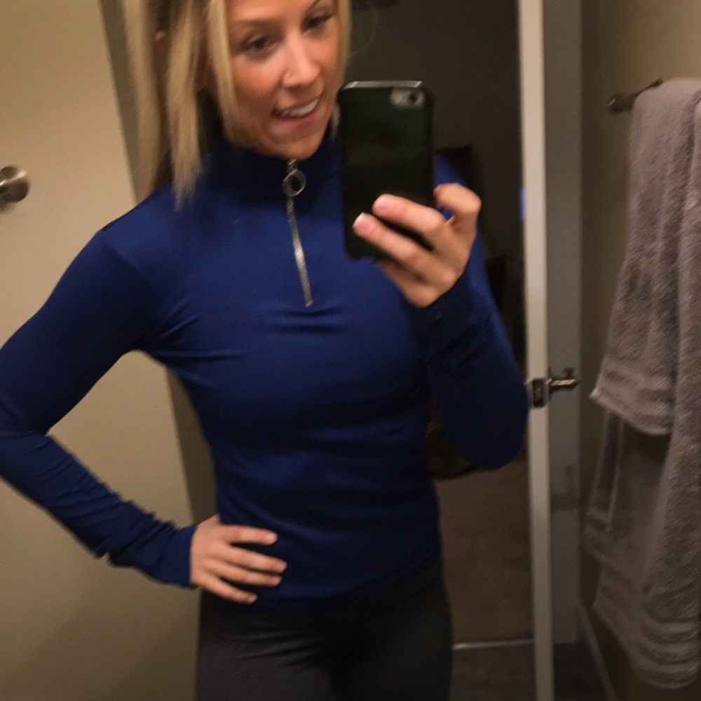 Astoria Long sleeve 1/4 zip blue